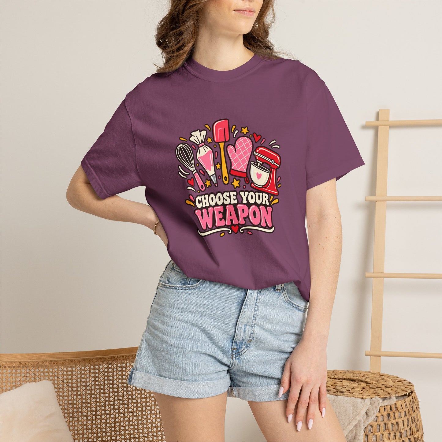 Graphic T-Shirt — "Choose Your Weapon" Makeup & Beauty Tools Design