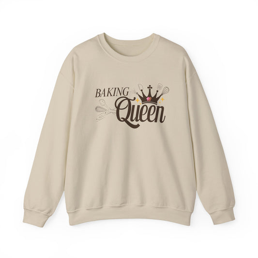 Baking Queen Sweatshirt - Cozy Gift for Bakers, Kitchen Lover's Apparel, Baking Gifts, Queen of Baking Crewneck, Baking Enthusiast Clothing
