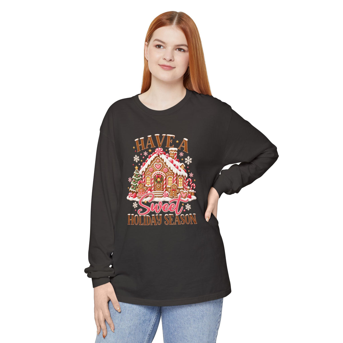 Holiday Gingerbread 'Have a Sweet Holiday Season' Long Sleeve Tee