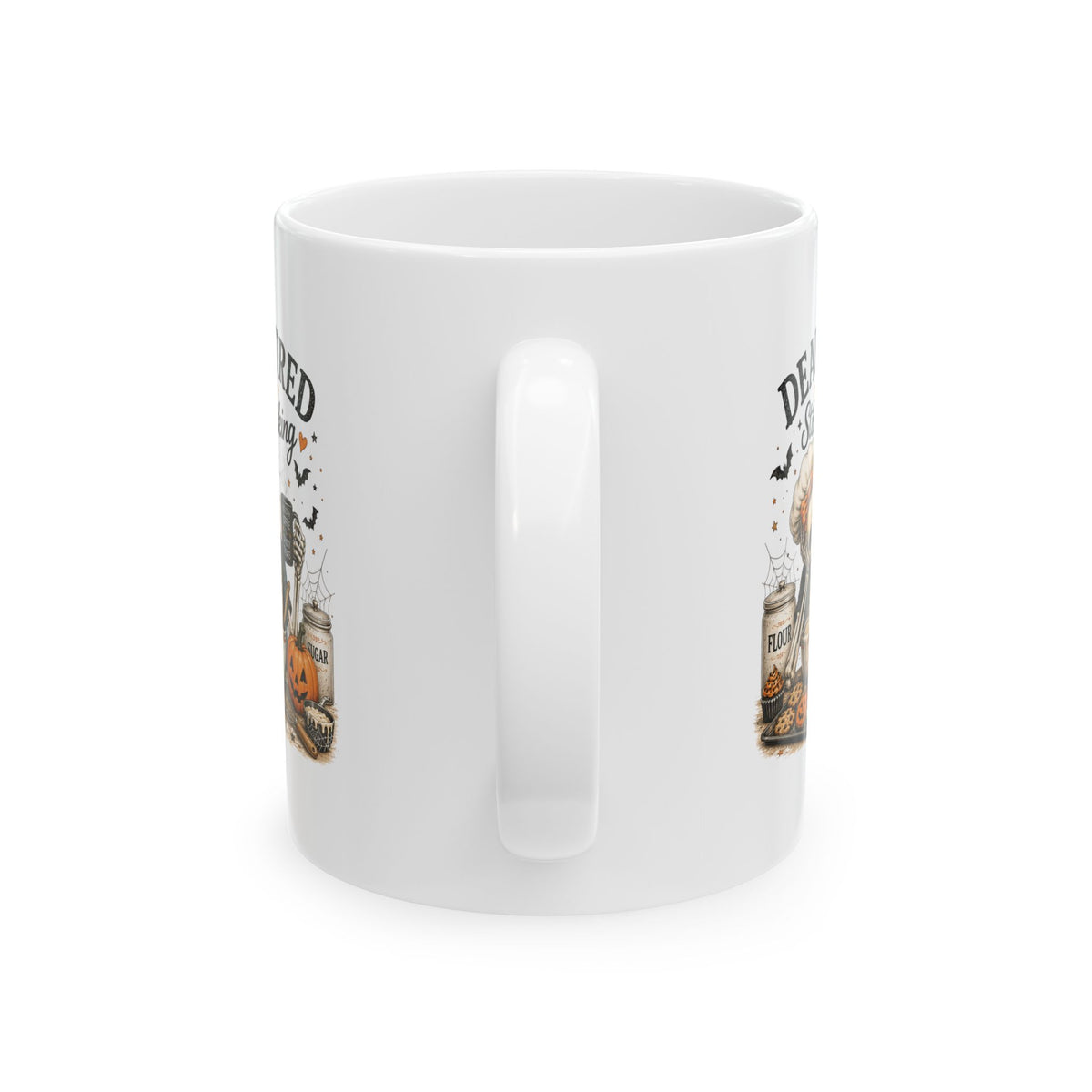 Halloween Cat Ceramic Mug — 'Dressed to Kill' Spooky Pumpkin Coffee Cup (11oz & 15oz)