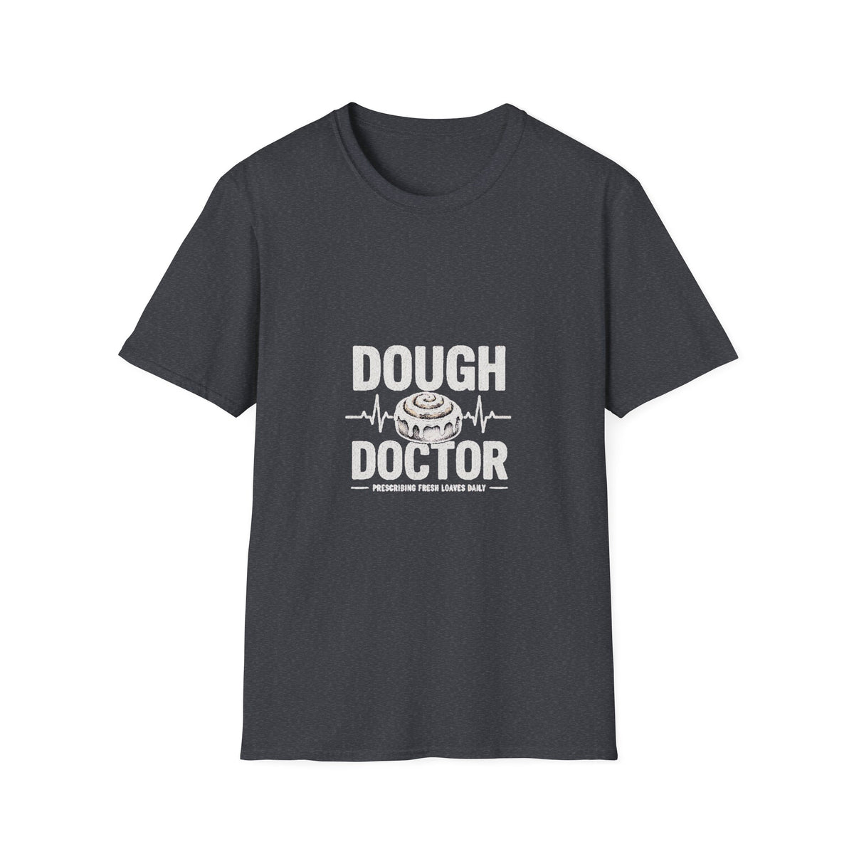 Dough Doctor T-Shirt — Baker Pun Tee with Cinnamon Roll Graphic