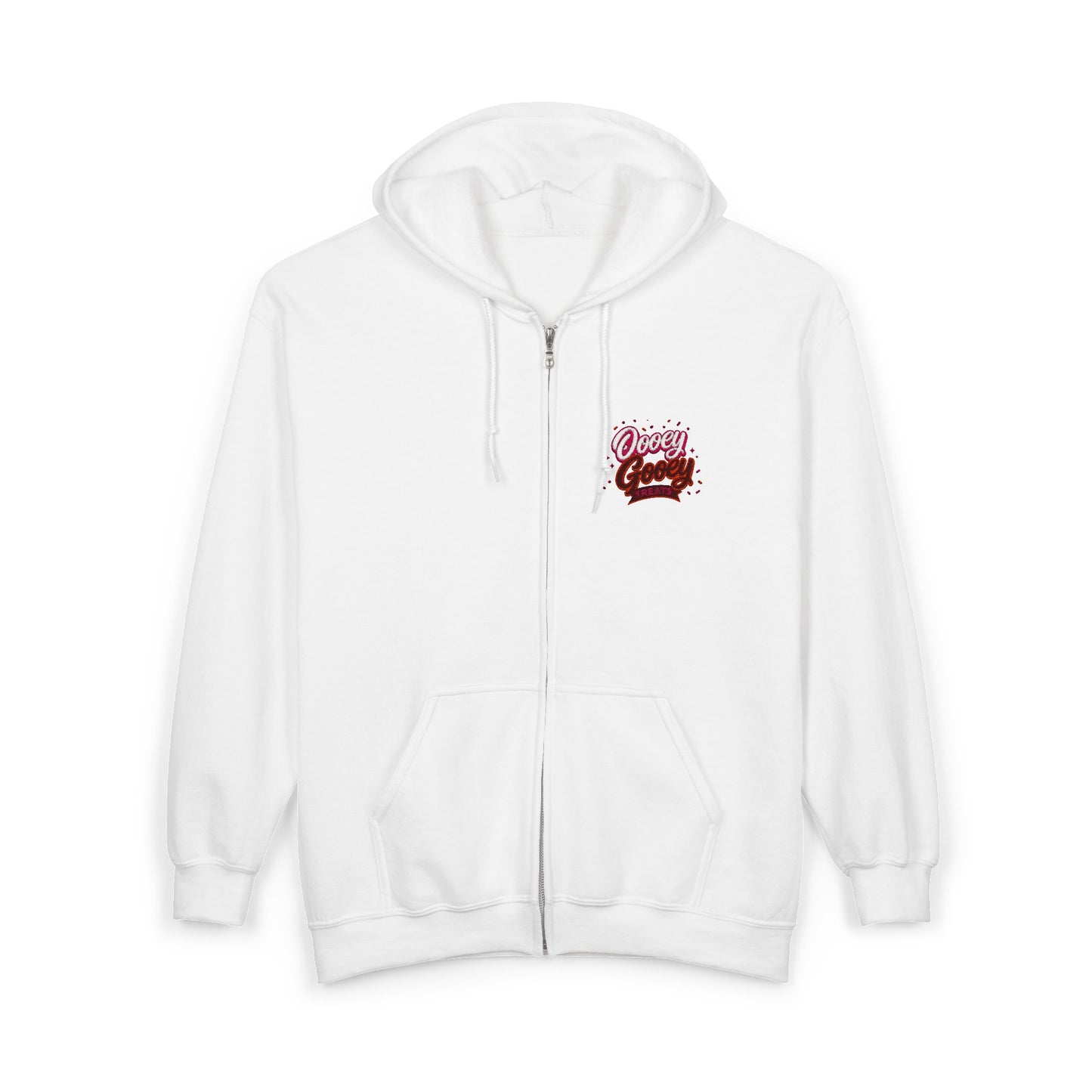 Full-Zip Hoodie with 'Queen' Retro Script Chest Logo