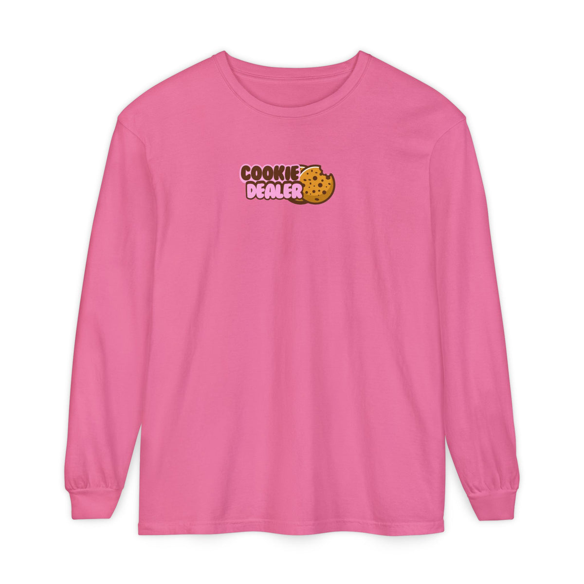 Cookie Dealer Long Sleeve Tee — Cute Cookie Graphic Shirt