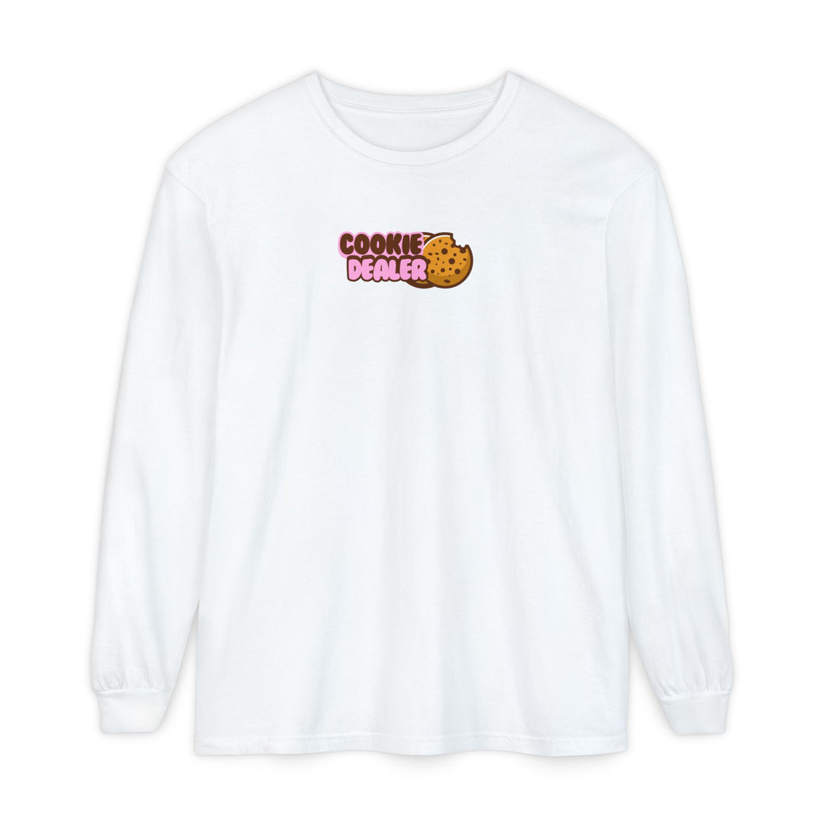 Cookie Dealer Long Sleeve Tee — Cute Cookie Graphic Shirt