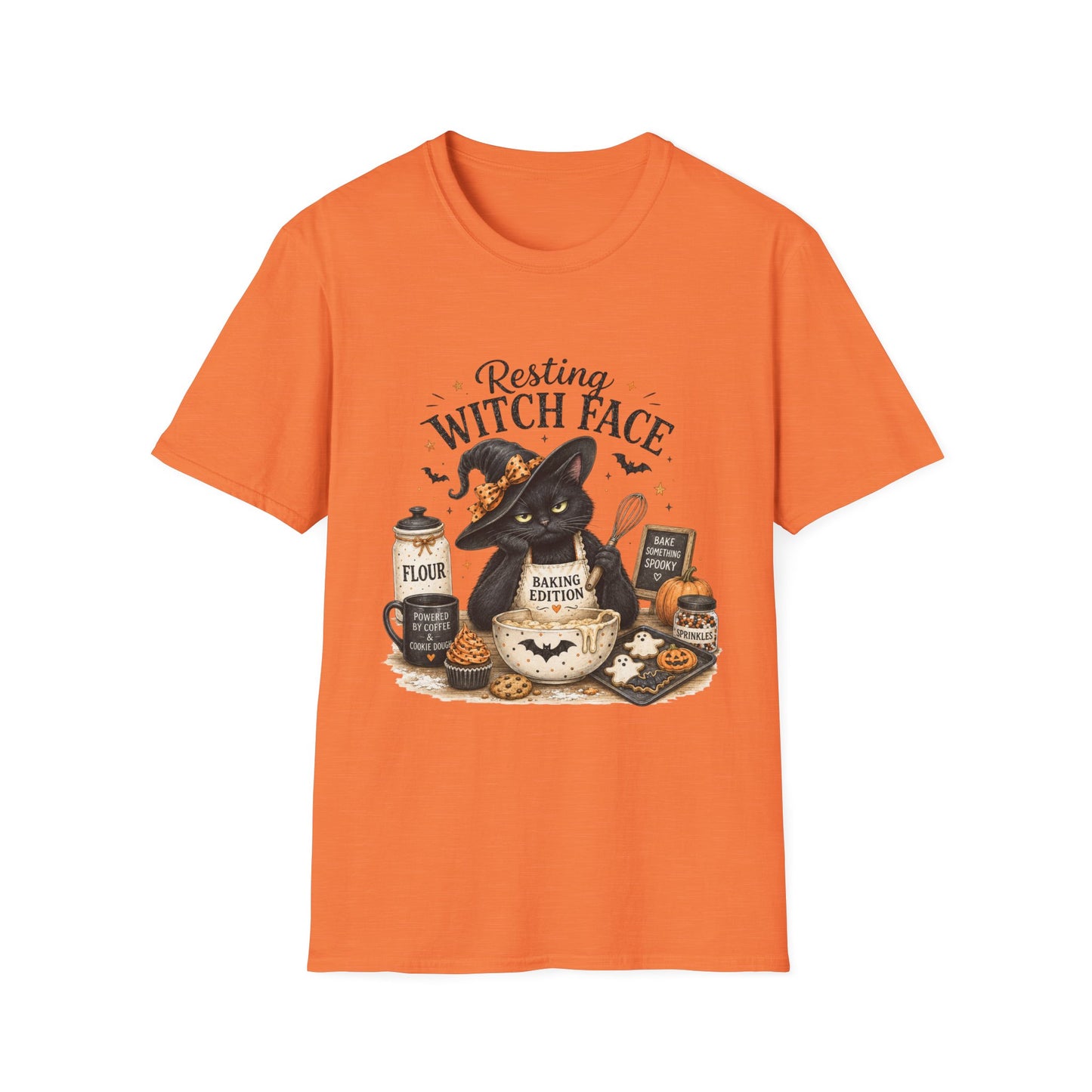 Resting Witch Face T-Shirt — Cute Black Cat Halloween Graphic Tee