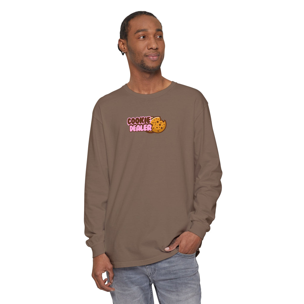Cookie Dealer Long Sleeve Tee — Cute Cookie Graphic Shirt