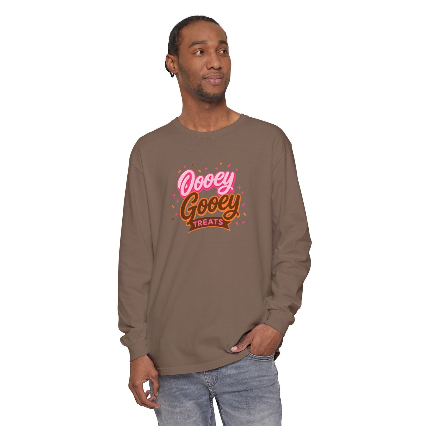 Ooey Gooey Treats Long Sleeve T-Shirt — Retro Dessert Graphic Tee