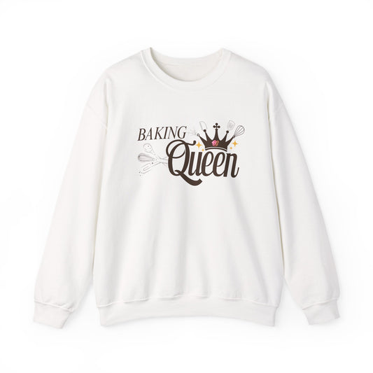 Baking Queen Sweatshirt - Cozy Gift for Bakers, Kitchen Lover's Apparel, Baking Gifts, Queen of Baking Crewneck, Baking Enthusiast Clothing