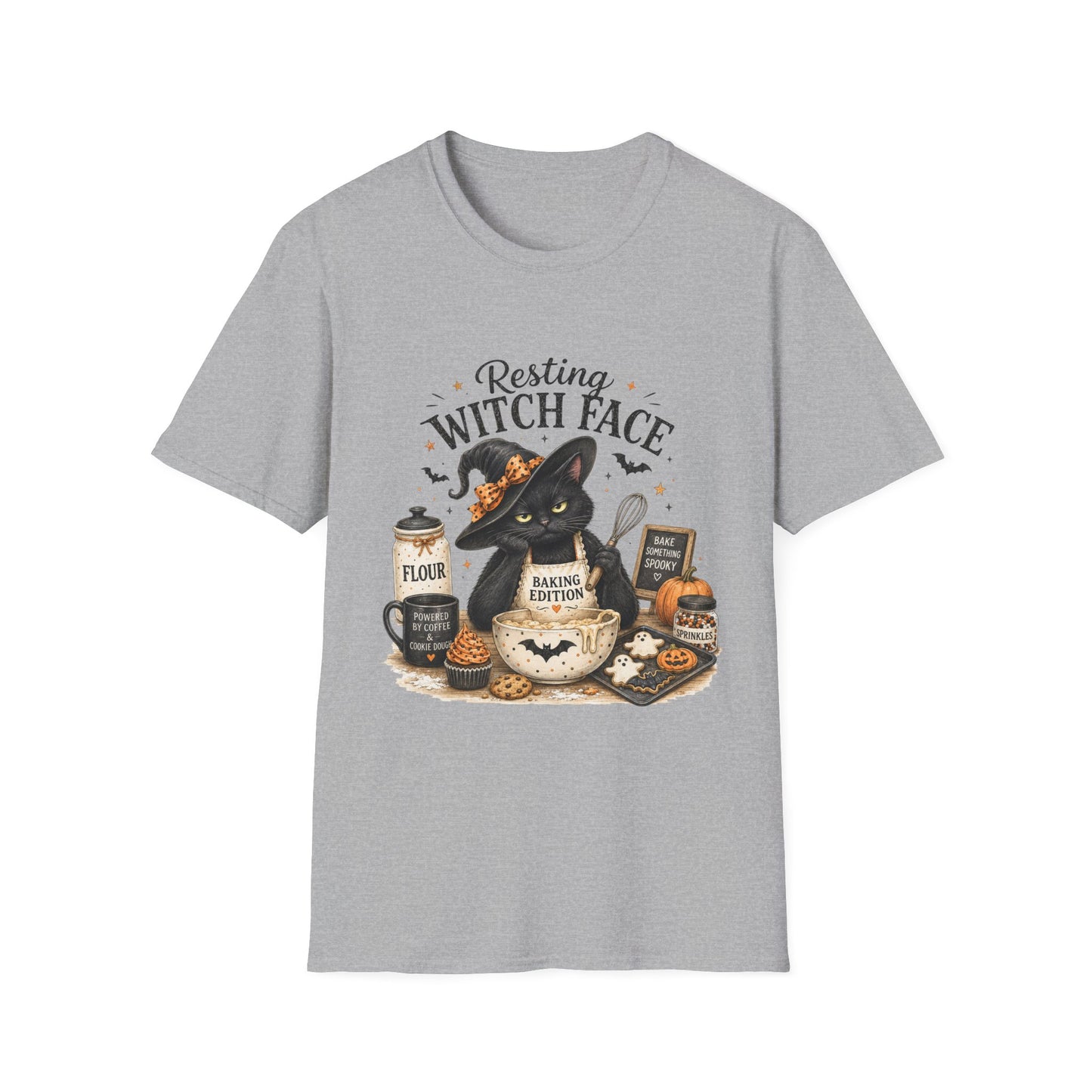Resting Witch Face T-Shirt — Cute Black Cat Halloween Graphic Tee