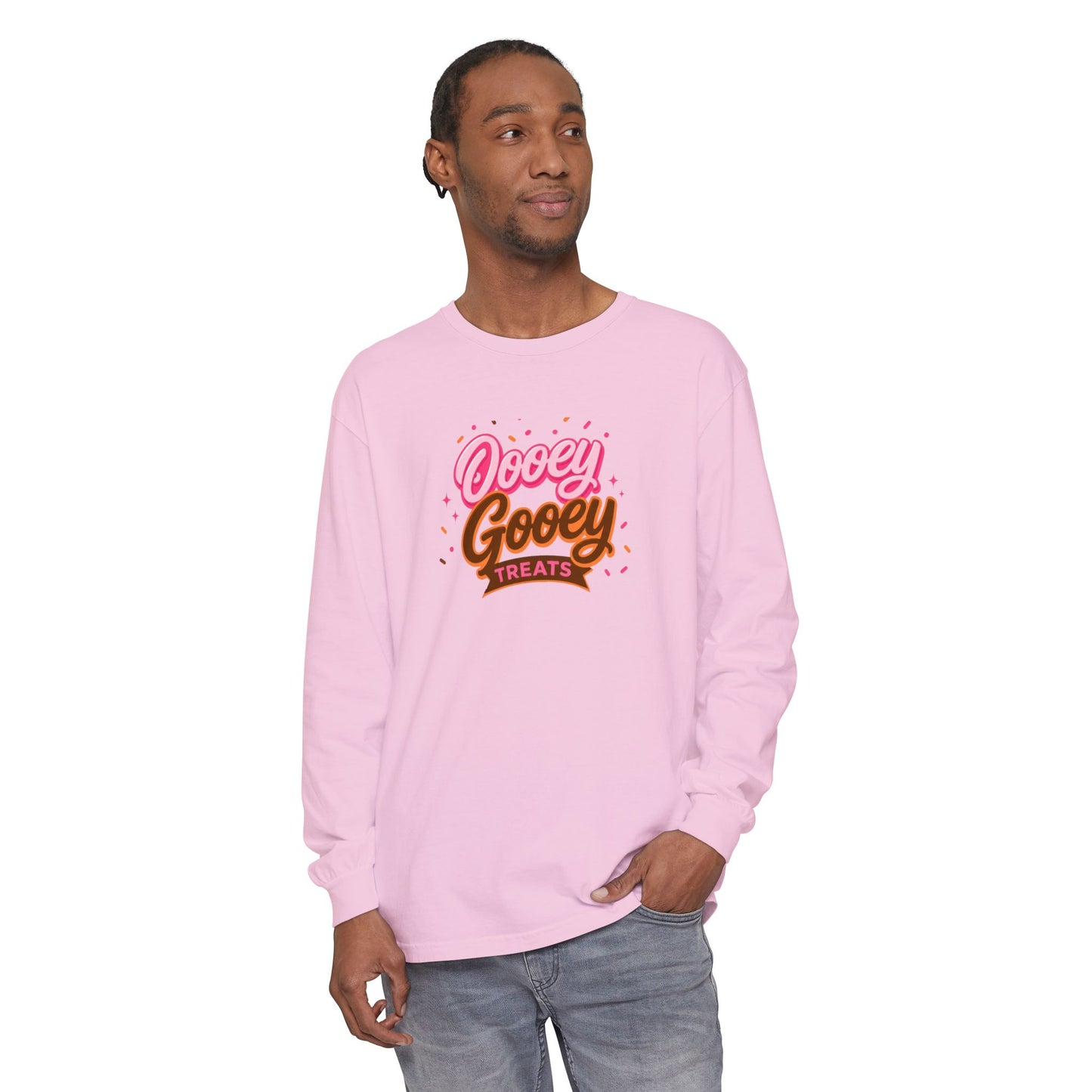 Ooey Gooey Treats Long Sleeve T-Shirt — Retro Dessert Graphic Tee