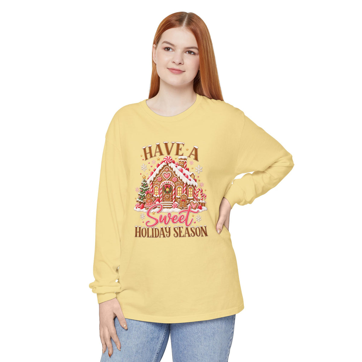 Holiday Gingerbread 'Have a Sweet Holiday Season' Long Sleeve Tee