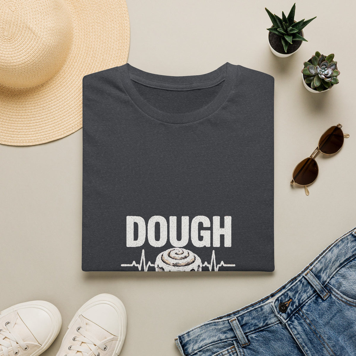 Dough Doctor T-Shirt — Baker Pun Tee with Cinnamon Roll Graphic