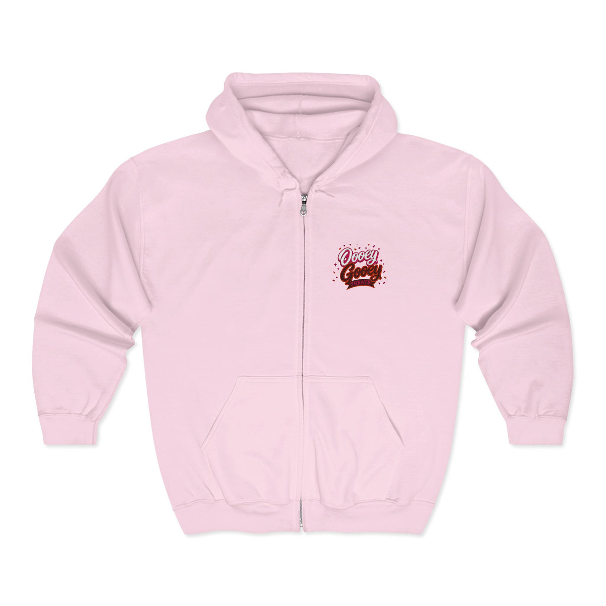 Full-Zip Hoodie with 'Queen' Retro Script Chest Logo
