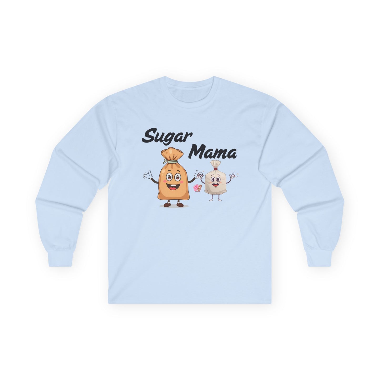 Sugar Mama Long Sleeve Tee, Cute Gift for Moms, Fun Graphic Tee, Casual Wear, Birthday Gift, Family Event