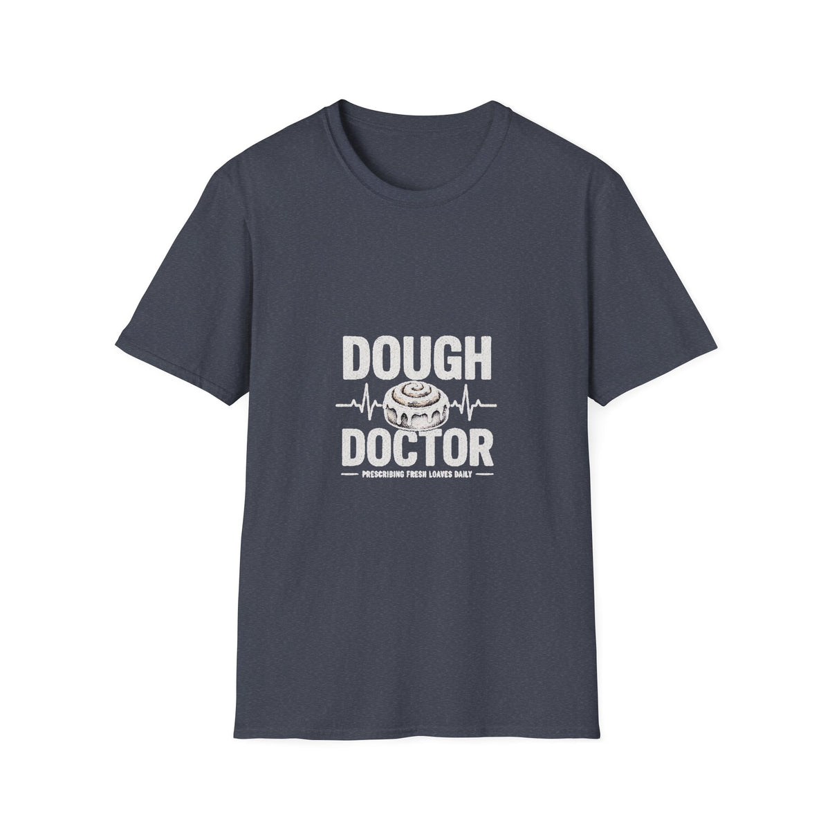 Dough Doctor T-Shirt — Baker Pun Tee with Cinnamon Roll Graphic