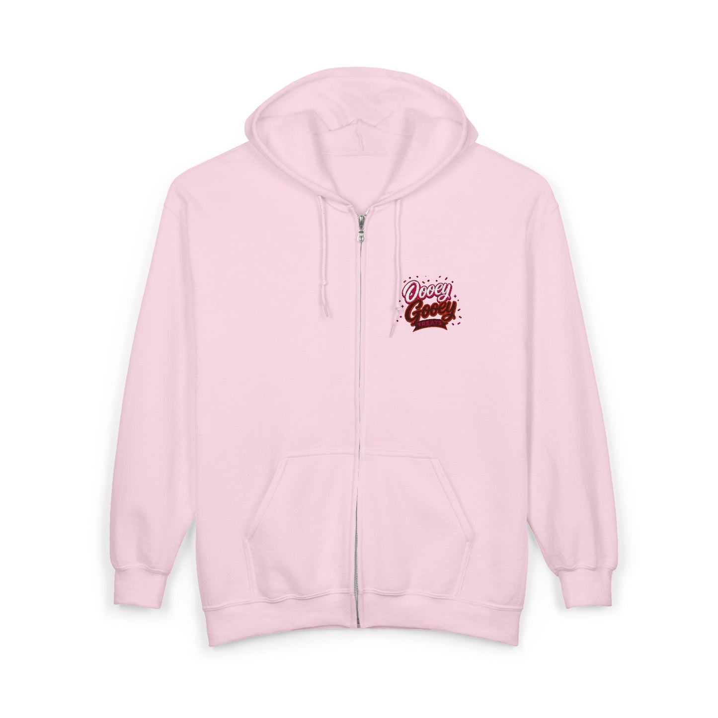 Full-Zip Hoodie with 'Queen' Retro Script Chest Logo