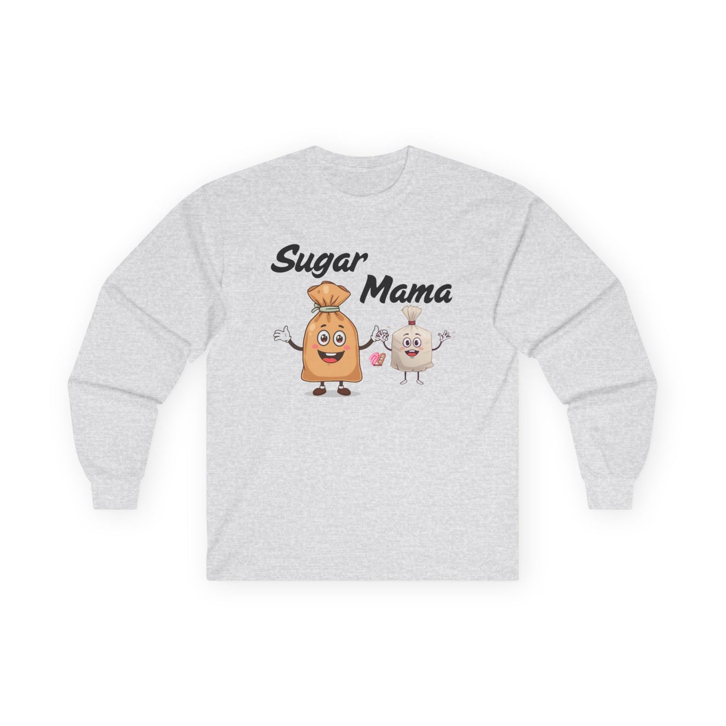 Sugar Mama Long Sleeve Tee, Cute Gift for Moms, Fun Graphic Tee, Casual Wear, Birthday Gift, Family Event