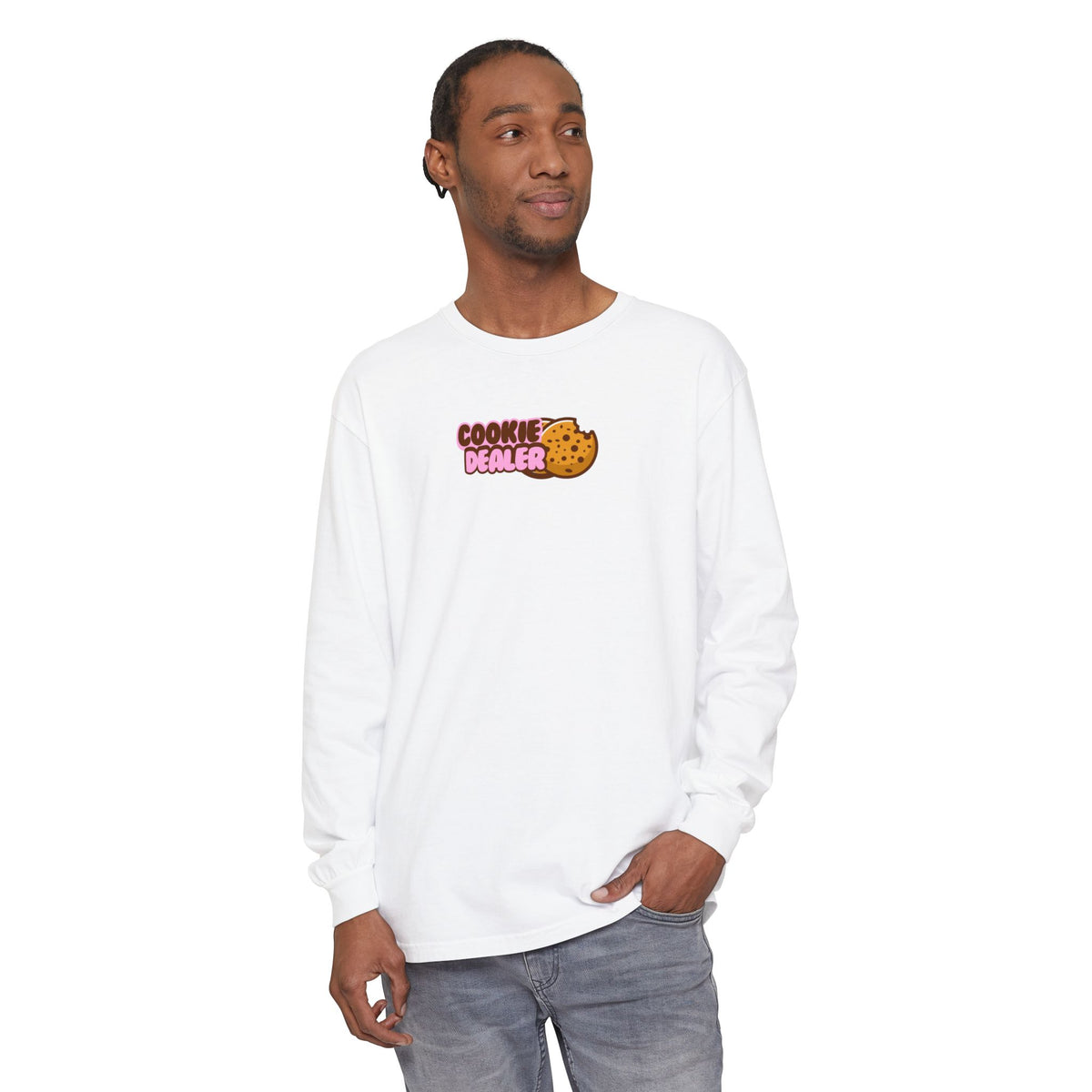 Cookie Dealer Long Sleeve Tee — Cute Cookie Graphic Shirt