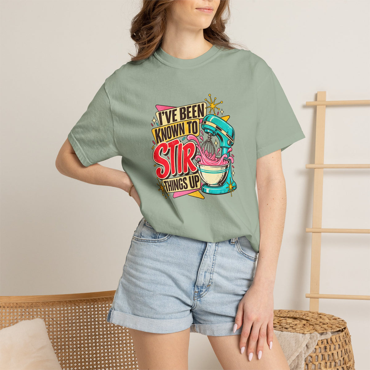 I've Been Known to Stir Things Up Mixer Graphic T-Shirt