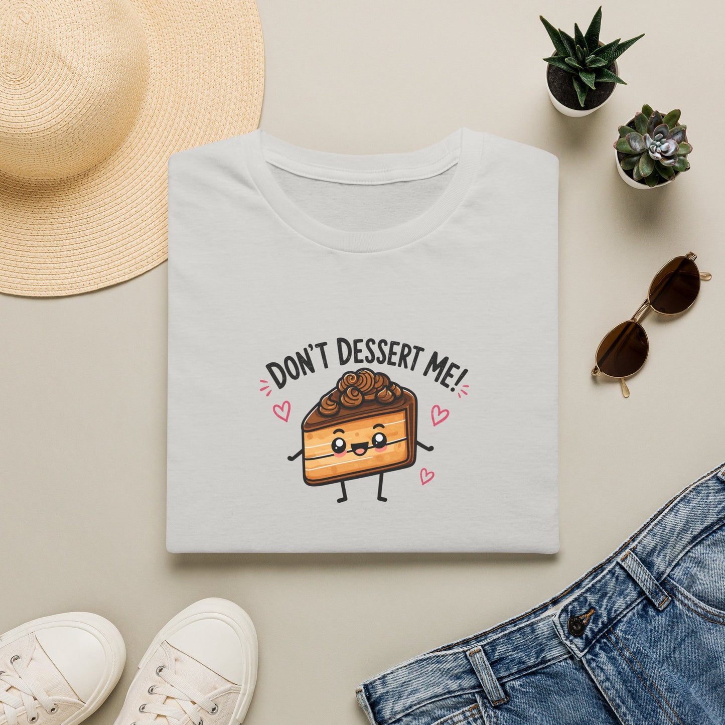 Don't Dessert Me! Cute Cake Graphic T-Shirt