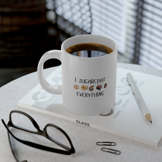 20oz Jumbo Coffee Mug – “I Suck At Breakfast Everything” Funny Emoji Tea Cup