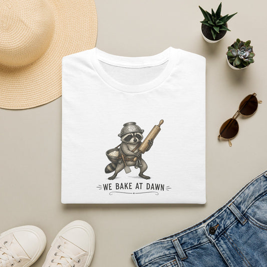 Baker Raccoon 'We Bake at Dawn' T-Shirt