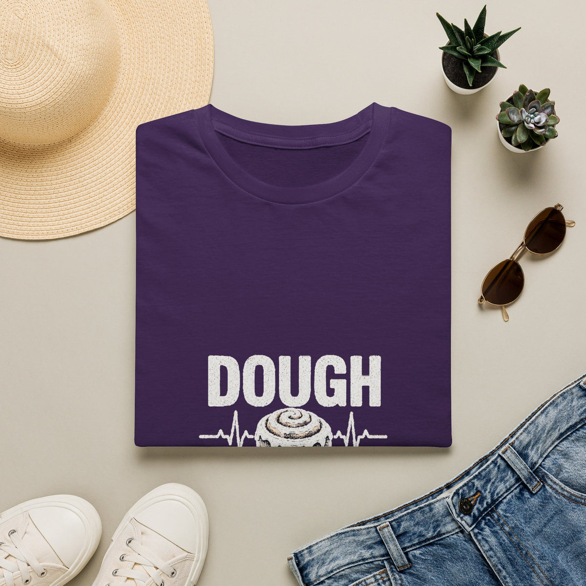 Dough Doctor T-Shirt — Baker Pun Tee with Cinnamon Roll Graphic