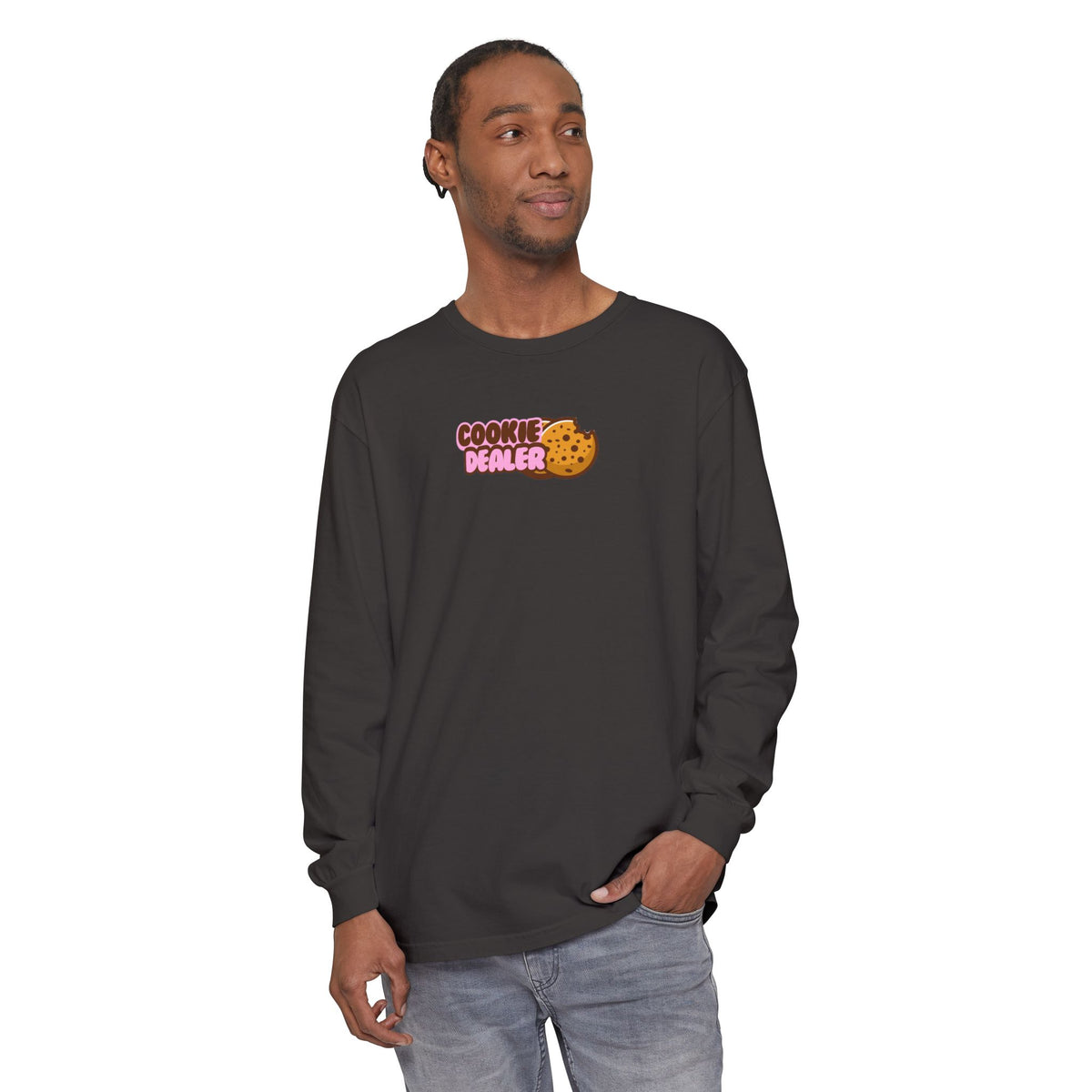 Cookie Dealer Long Sleeve Tee — Cute Cookie Graphic Shirt