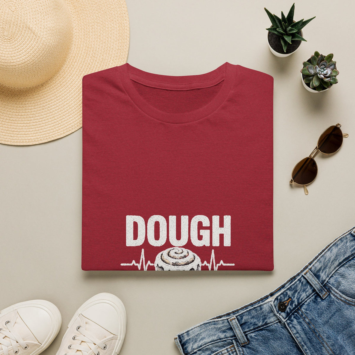 Dough Doctor T-Shirt — Baker Pun Tee with Cinnamon Roll Graphic