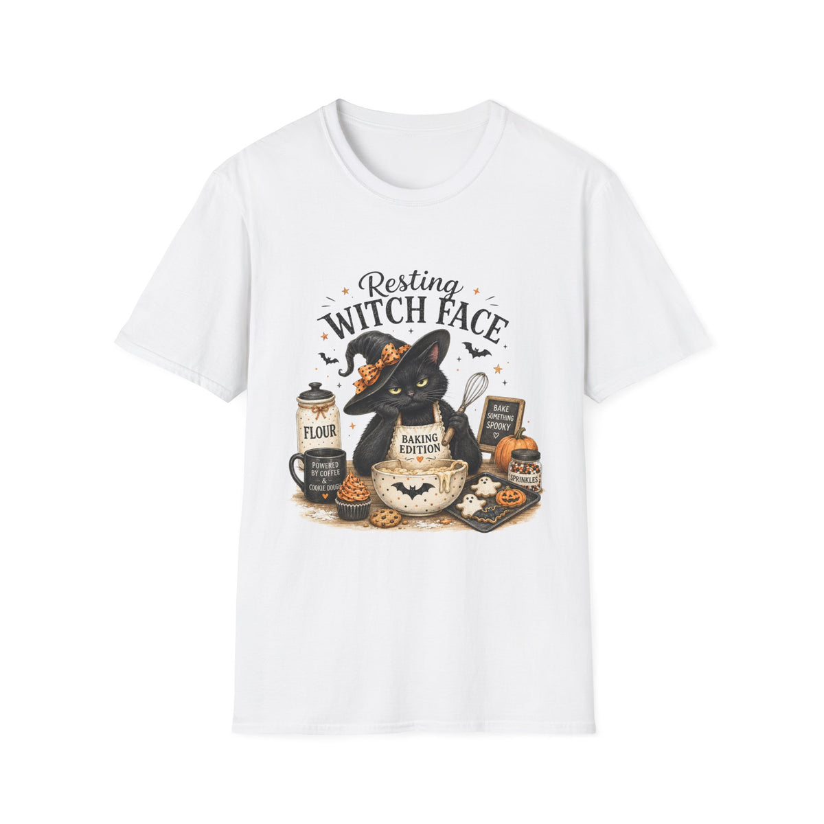 Resting Witch Face T-Shirt — Cute Black Cat Halloween Graphic Tee