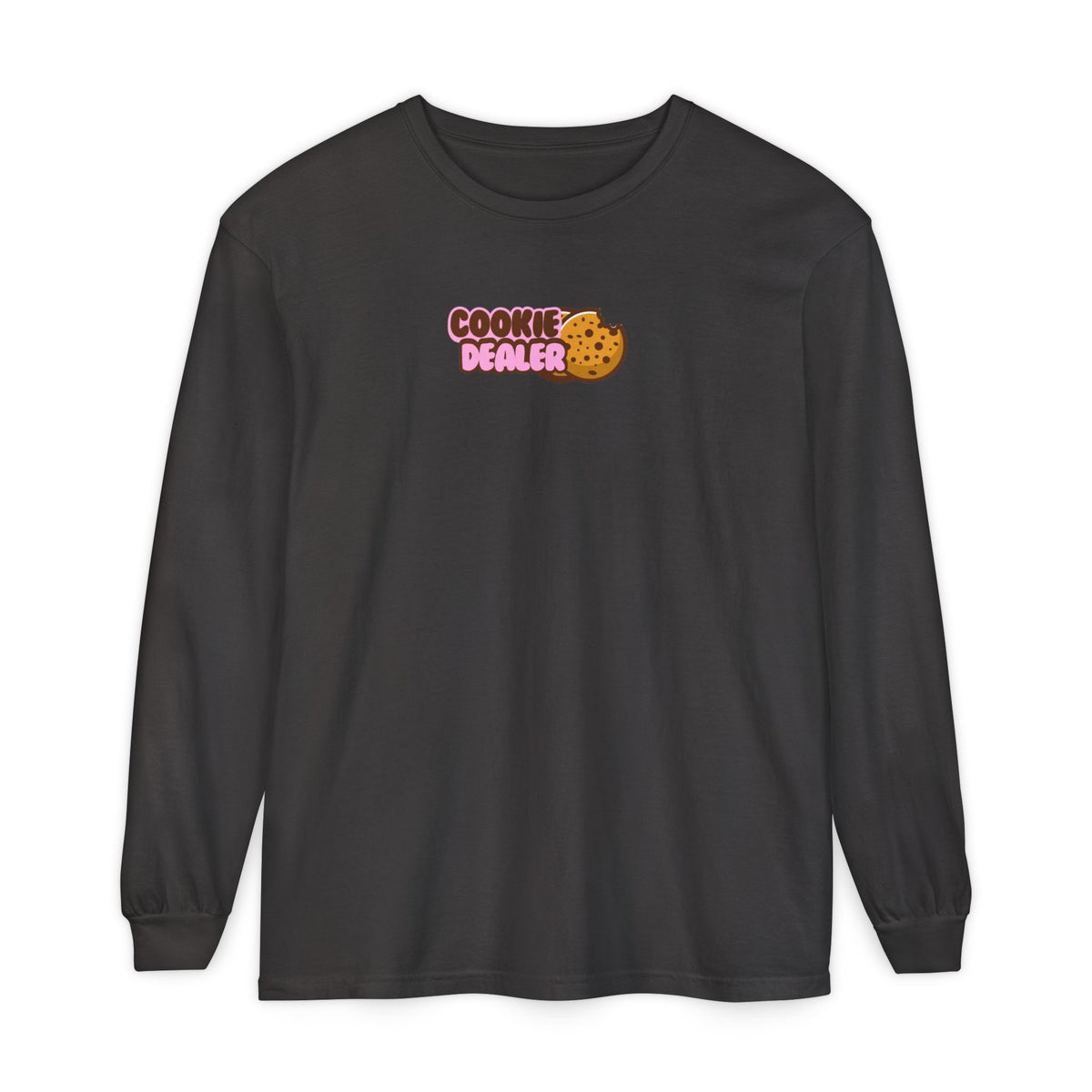 Cookie Dealer Long Sleeve Tee — Cute Cookie Graphic Shirt