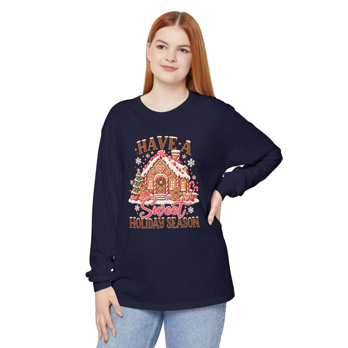 Holiday Gingerbread 'Have a Sweet Holiday Season' Long Sleeve Tee