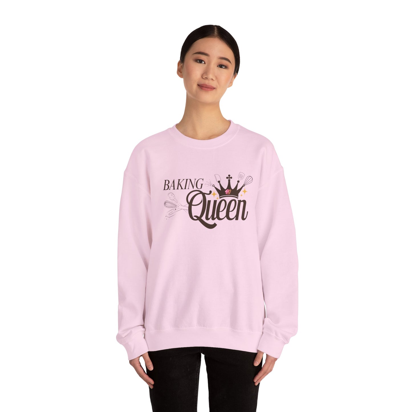 Baking Queen Sweatshirt - Cozy Gift for Bakers, Kitchen Lover's Apparel, Baking Gifts, Queen of Baking Crewneck, Baking Enthusiast Clothing