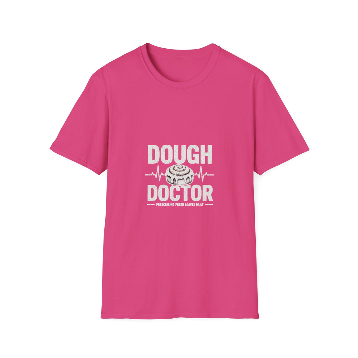 Dough Doctor T-Shirt — Baker Pun Tee with Cinnamon Roll Graphic