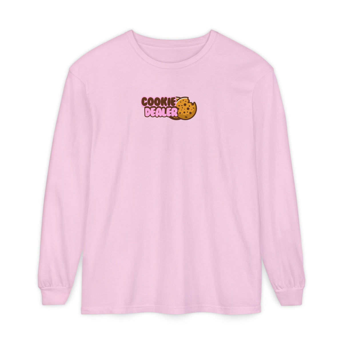 Cookie Dealer Long Sleeve Tee — Cute Cookie Graphic Shirt