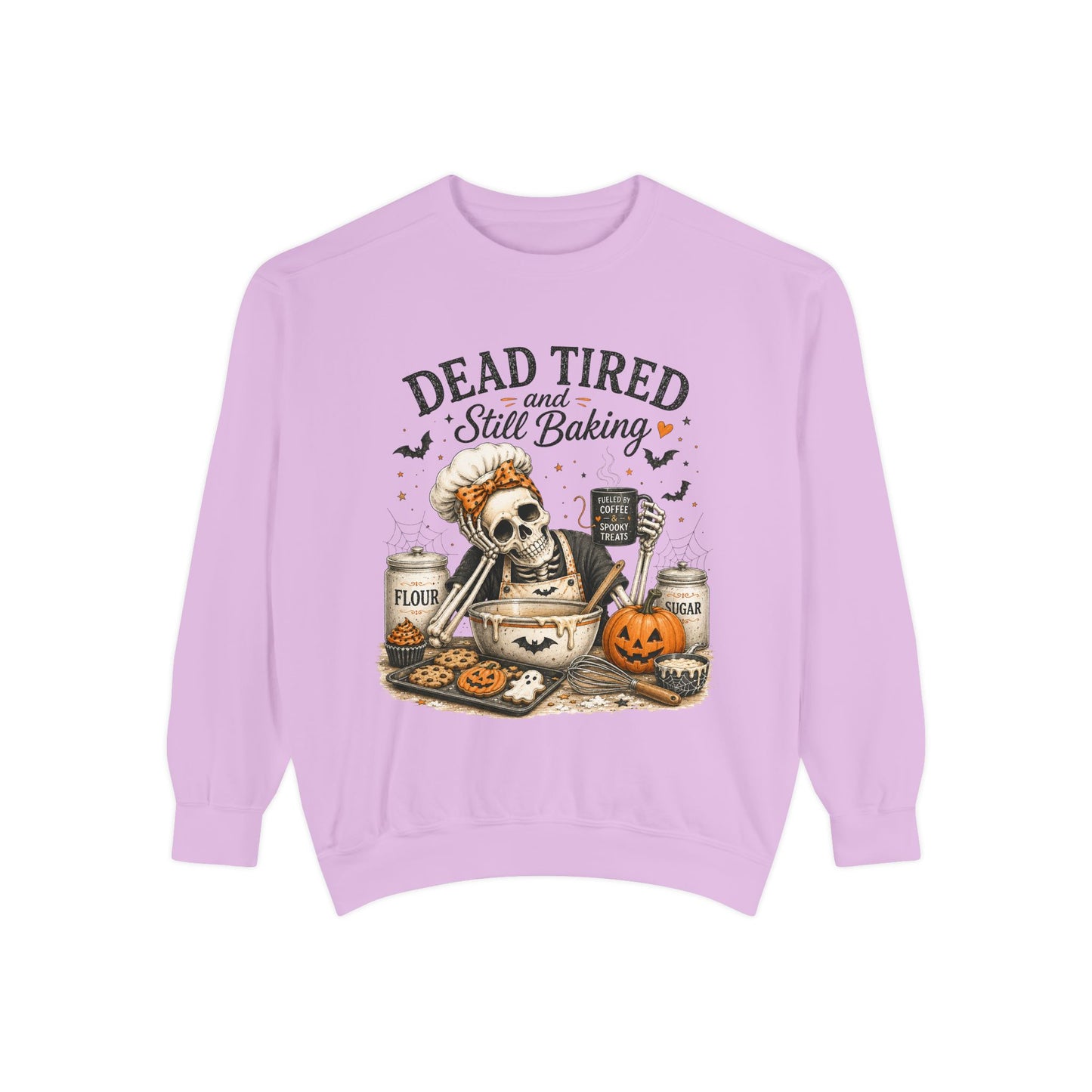 Halloween Baking Sweatshirt — "Dead Tired and Still Baking" Crewneck