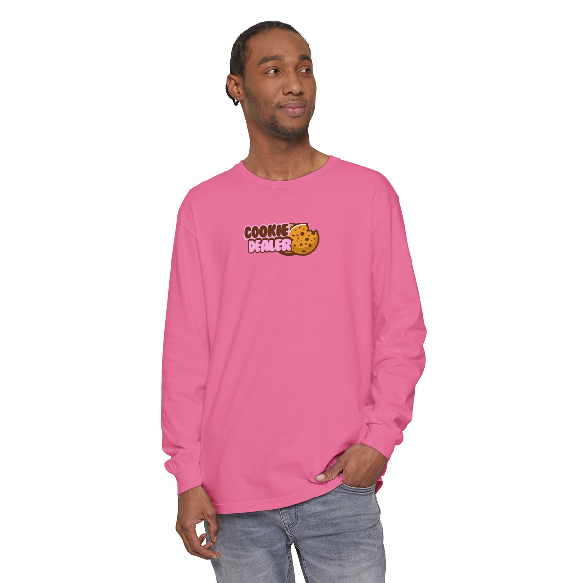 Cookie Dealer Long Sleeve Tee — Cute Cookie Graphic Shirt