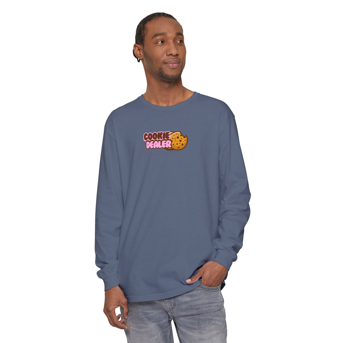 Cookie Dealer Long Sleeve Tee — Cute Cookie Graphic Shirt